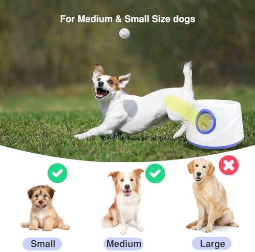 Automatic Dog Ball Launcher, with 6 2.3" ETPU Balls, for Small/Medium Dogs