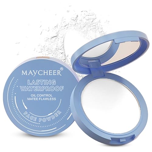 Face Powder, Setting Powder, Lasting Waterproof Oil Absorbing Pressed Powders Compact for Face (04# TRANSLUCENT)