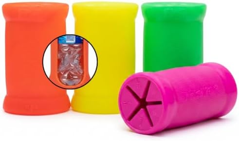 Ruff Dawg Crinkit Medium 5.5” (1 PC) – Rubber Crunch Dog Toy with Replaceable Bottle – Interactive Chew for Small to Medium Dogs – Made in USA – Assorted Neon Colors