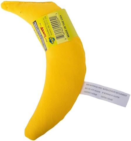 Yeowww! Catnip Chi-CAT-a Banana Toy for Cats - 7 Inches - Durable Cotton Twill - Made in the USA - Stuffed with Organically Grown Catnip