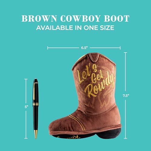 Haute Diggity Dog Cowboy Boot Plush Dog Toy, Western Stuffed Chew Toys