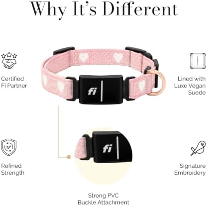 DOGISTRY - Fi Sweetheart Collar - GPS Dog Collar Band - Medium