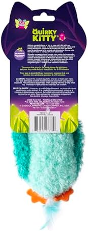 Quirky Kitty Glowing Forest Night Owl Kicker Catnip Cat Toy, Pounce Play