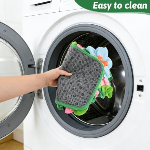 Rabbit Foraging Mat, 18"x10" Snuffle Feeding Mat for Rabbits Guinea Pigs Chinchillas, Pet Feed Game Slow Eat for Small Animals Interactive Puzzle Feed Mat, Washable,Fun Design