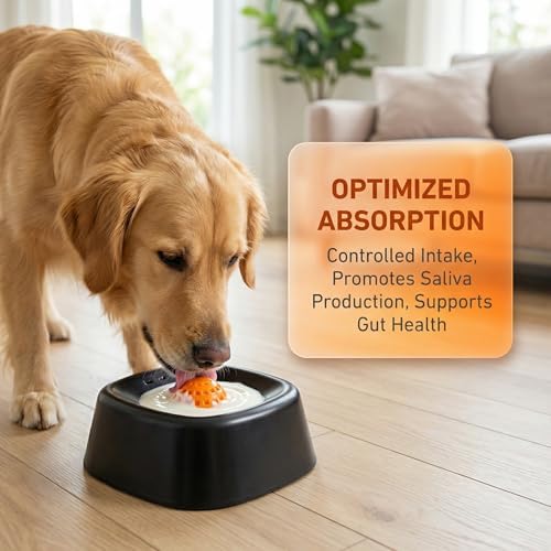 YCD-incerda Slow Feeder Lick Bowl with Rolling Ball (1, Black)