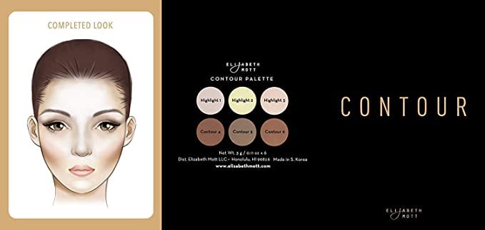 Elizabeth Mott Bronzer Contour Kit & Highlighter Powder Makeup – 6 Blendable Shades for a Natural Sun-Kissed Glow – Long-Lasting, Lightweight, Cruelty-Free & Paraben-Free Face Makeup