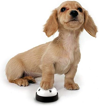 Comsmart Dog Training Bell, Set of 2 Dog Puppy Pet Potty Training Bells, Dog Cat Door Bell Tell Bell with Non-Skid Rubber Base 2 Pack White