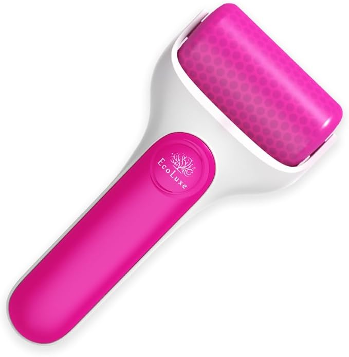 EcoLuxe Skincare Ice Roller- Premium Facial & Eye Massage Roller with Freezer Case for Extended Cooling, Pain & Shingles Relief, Reduce Puffiness & Redness, Lymphatic Drainage, & Sun Relief