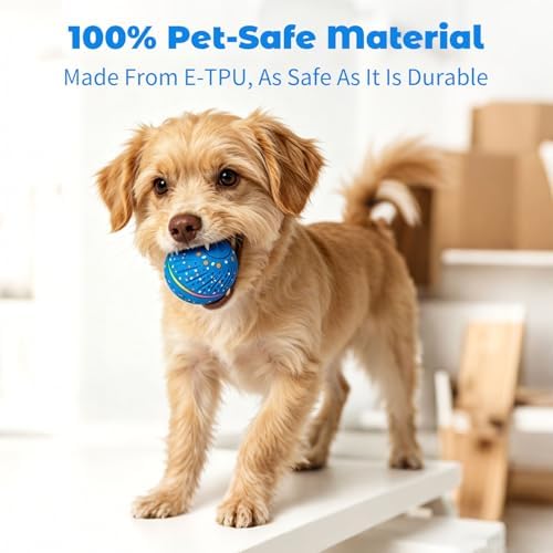 Smart Interactive Dog Toys Ball-Automatic Bouncing,3 Play Modes,E-TPU Material&Bite-Resistant,IP54 Waterproof，Automatic Rolling Balls Toy with Colorful Lights for Small Medium Dogs to Keep Them Busy