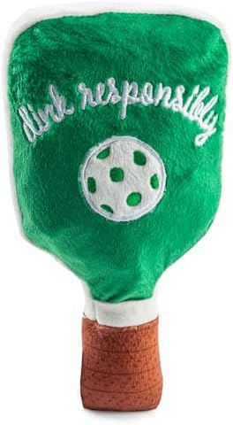 Haute Diggity Dog Pickleball Paddle Plush Dog Toy, Funny Parody Chew Toys