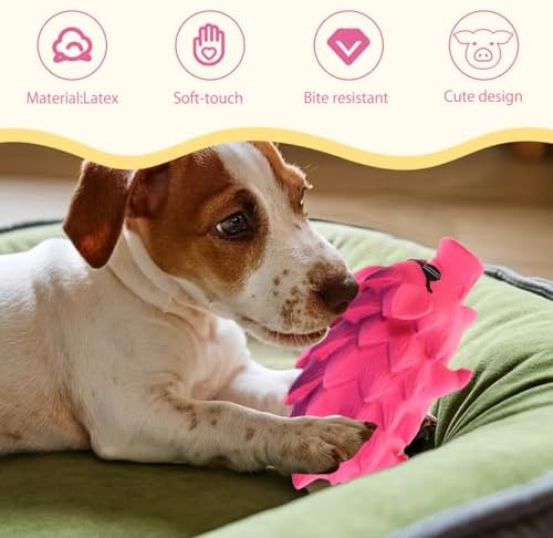 BESTOYARD Squeaky Dog Toy Interactive Puppy Chew Toy for Teeth Cleaning Tooth Molding Pet for Small and Large Dogs Bite Resistant 8.26 X 3.93 X 3.54 in 1 Pack