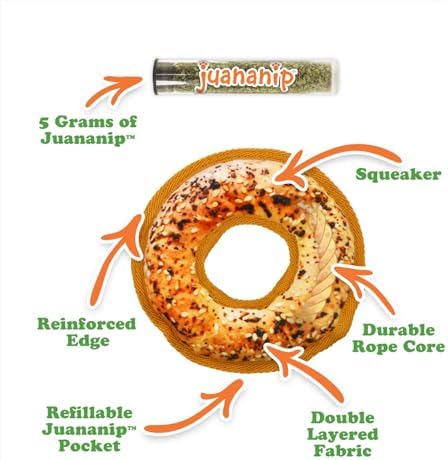 Doggijuana Avocado Toast & Everything Bagel Dog Toy Bundle | 2 Pack