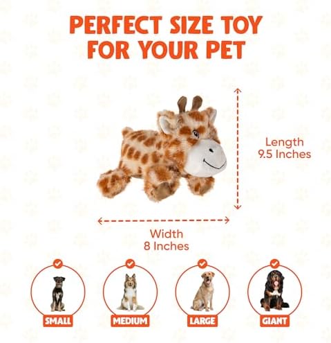 Snugglez Plush Dog Toy - Ruff Guard Technology - Large Squeaker Dog Squeaky Toys - Wild Fur Look and Feel Design - Suitable for All Breeds - Interactive Shape for Snuggles & Fun