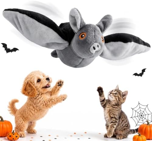 Flying Bat Dog Toy,Flying Bat Toy for Dogs & Cats,Flapping Wings Cute Bat