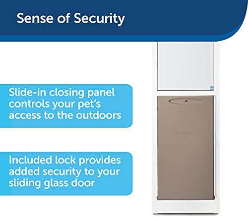 PetSafe Sliding Glass Pet Door, 1 Piece, Medium Dogs to 40 lb, Bronze