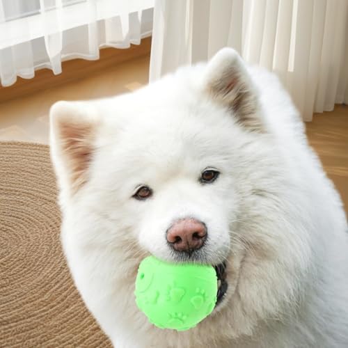 Dog Teeth Cleaning Ball – Interactive Molding Toy for Pet Dental Health, Durable Bite-Resistant Rubber, Treat Dispenser for Aggressive Chewers & Puppy Training (red)