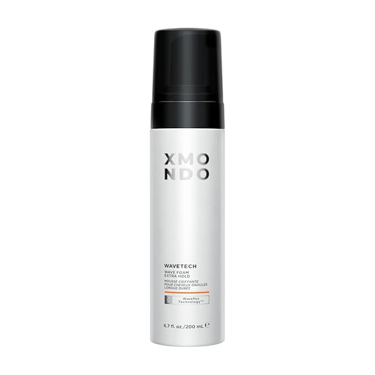 XMONDO Hair Wavetech Extra Hold Wave Foam - Vegan Formula with Pro-Vitamin B5 and Anti-Frizz Nutrients to Fight Static, Control Frizz, and Enhance Your Wavy Hair, 6.7 Fl Oz 1-Pack