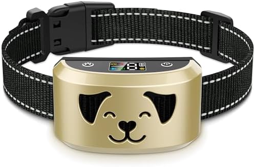 Smart No-Bark Collar for Medium Dog with Adjustable Sensitivity Levels | Upgraded Bark Recognition Chip, Humane Progressive Beep & Vibration Control, Rechargeable IP67 Waterproof for All Day Use