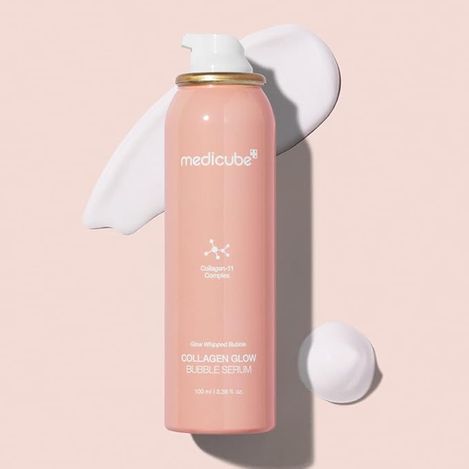 Medicube Collagen Glow Bubble Serum - Fast-absorbing bubble-type serum that gives you 24h Glow & Lifted Look - Korean skincare (3.38fl.oz.)