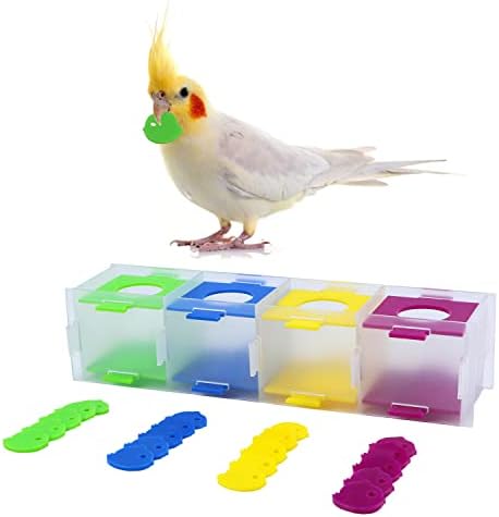 Litewoo Bird Color Coin Box Intelligence Training Toy for Parrot Parakeet