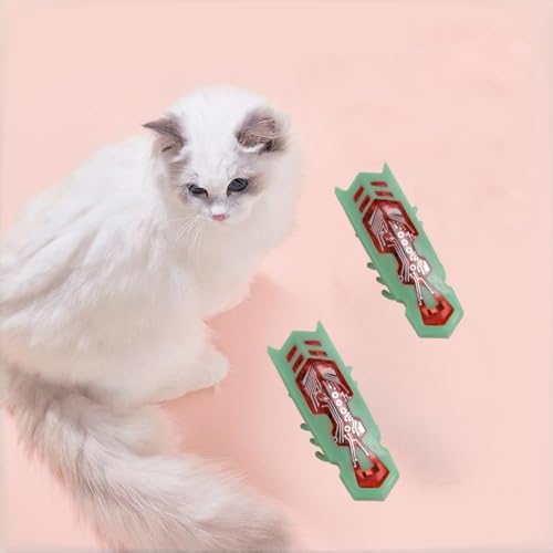Cat Interactive Toy Educational Cat Teaser Toy 2PCS Electronic Beetle Interactive Set for Indoor Cats Kitten Chase Exercise Battery Operated