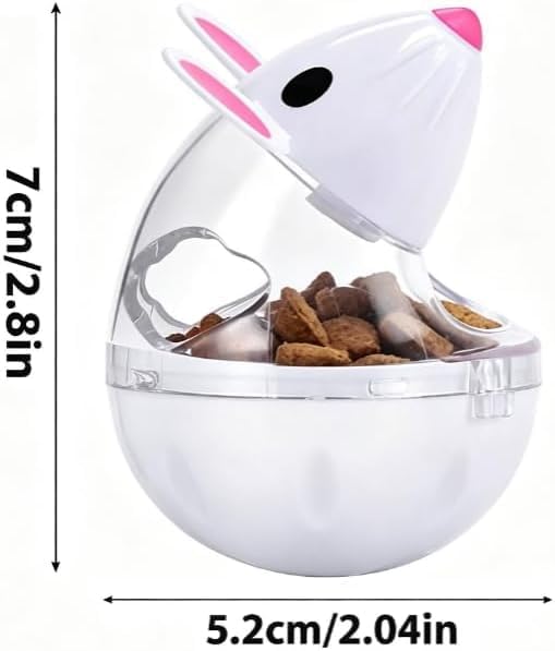 Beige Interactive Cat Toy, Mouse Shape Treat Dispenser, Food Storage Holder for Indoor Cats and Kittens, Cat Mice and Animals Toys for Pet Increases IQ Interactive & Food Dispensing