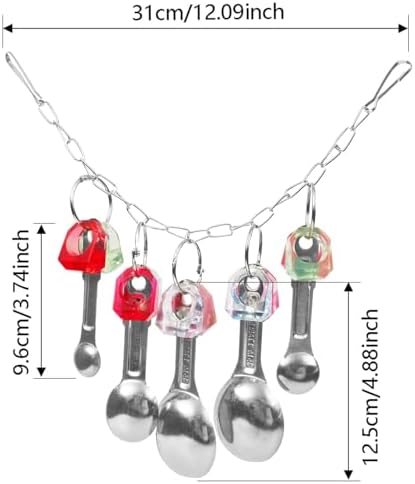 Bird Chew Toys, Parrot Toys, Spoon&Ring Toy for Small/Medium Birds