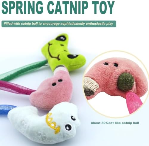 Interactive Catnip Toys for Indoor Cats, Silvervine Sticks for Cats & Cat Chew Rope Toy for Teeth Cleaning, Cat Crinkle Balls for Kitten Training and Play, Cat Toys Set for All Breeds 8Pack