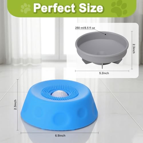 Slow Feeder Dog Lick Sphere Bowl, Non-Slip Lick Toy for Liquid Treat | Premium Durable Material With Large Capacity, Perfect Interactive Toy To Calm Dogs During Daily Feeding