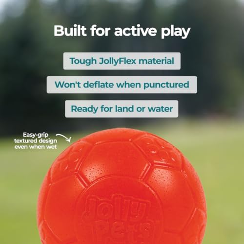 Jolly Pets Mini Soccer Ball Dog Toy, 4 in, Orange - Durable