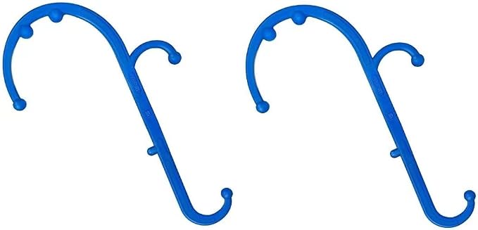 Mount Plus MP005 Back Massager Handheld Tool | Back and Neck Massager | Trigger Point Therapy Self Massage Tool | Fibromyalgia Pain Relief (2 Pack Blue)
