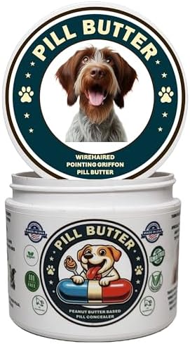 Peanut Butter Dog Pill Wrap - Griffon Wirehaired PointerLabel