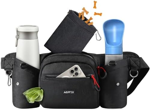 AGPTEK Dog Treat Pouch,Dog Walking Bag
