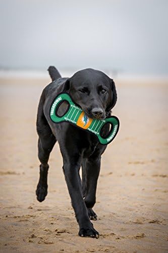 NFL Football Field DOG TOY with Squeaker. - MIAMI DOLPHINS - For Tug, Toss, and Fetch. - Tough & Durable PET TOY