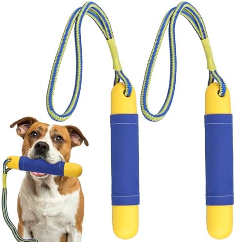 Dog Pool Toys Float on Water, Interactive Fetch Toy for Training Retrieving Bumper Outdoor Backyard Summer 2 Pack