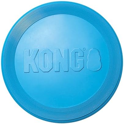 KONG Puppy Flyer, Soft Rubber Flying Disc Toy, for Small Puppies, Blue