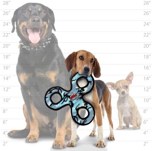 TUFFY® 2 Pack TugOWar and Small 3-Way Tug Ultra Durable Plush Dog Toys
