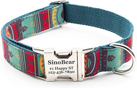 Durable Engraved Dog Collar Personalized Name Adjustable Fit (Maya)