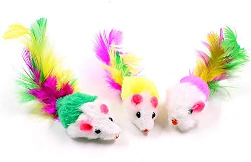 Cat Interactive Toy Stick Feather Wand With Small Bell Mouse Cage Toys Plastic Artificial Colorful Cat Teaser Toy Pet Supplies (Tpye5)