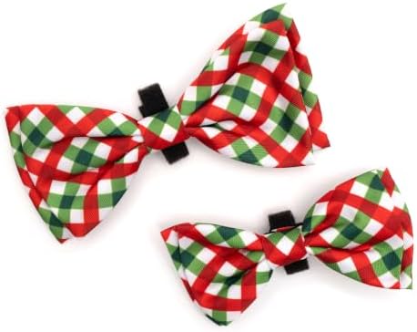 THE WORTHY DOG Winter Patterns Pet Bow Ties for Dogs & Cats, Yuletide