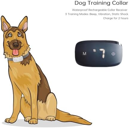 Dog Bark Collar - Automatic Anti Bark Training Device with Beep, Vibration, and Shock Modes, 7 Sensitivity Levels, IPX6 Rainproof, USB Rechargeable, for Small Medium Large Dogs