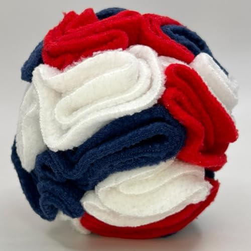 Glory To Dog Puppy/Small Breed Snuffle Ball Toy Celebration Red White Blue