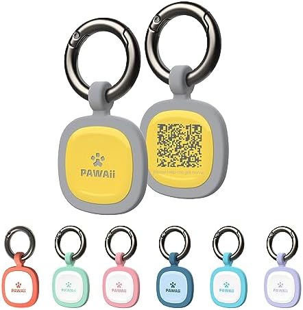 Pawaii Dog ID Tag, Silent Silicone QR Code Tag, Scan Alerts, No App, 1 Pack
