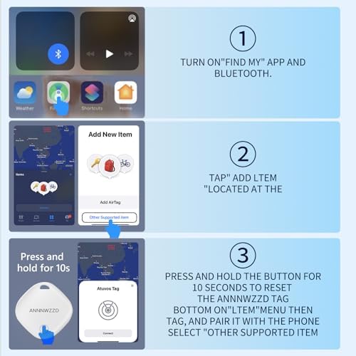 ANNNWZZD Tag 4 Pack Item Finders with Apple Find My APP (iOS Only) Help You Track Your Keys, Wallet, Luggage, Backpack, Super Lightweight [Apple MFi Certified]