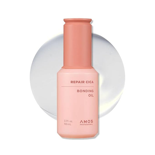 AMOS PROFESSIONAL Repair Cica Bonding Hair Oil l With Cica Protein for Split Ends & Breakage, Deep Nourishing & Shine Boost l Bonding Technology, 3.3 fl. oz.