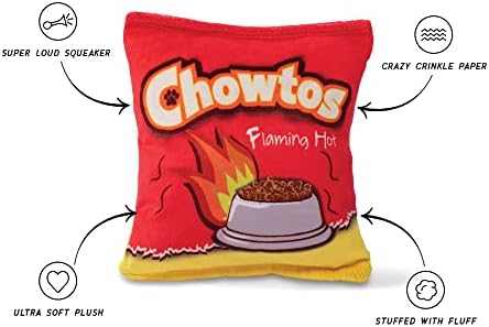 Fringe Studio Plush Dog Toy, Flaming HOT CHOWTOS(289739)