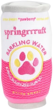 Springrrruft Barkling Water – Luxurious Parody Plush Dog Toy with Squeaker, Premium Fabric, Embroidered Details, Designer-Inspired Chew Toy, Fun Gift for Medium Dogs & Dog Lovers