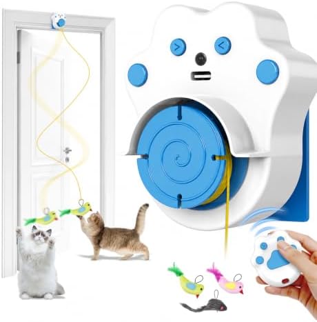 Interactive Cat Toys for Indoor Cats, Remote & 4Modes Automatic Flying Bird