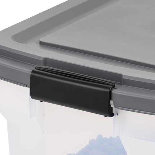IRIS USA Dog Food Storage Container, Up to 40 lbs, Dark Gray, Made in USA