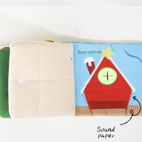 Dog Snuffle Sound Book Crinkle Hide Treat Puzzle (Xmas)